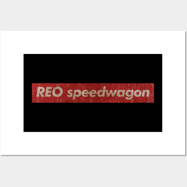 REO speedwagon - simple red vintage Wall Art by GLOBALARTWORD